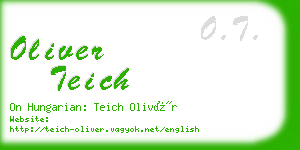 oliver teich business card